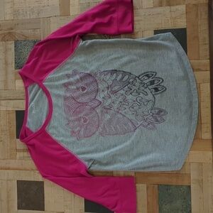 Mudd Girls Owl 1/2 Sleeve Shirt